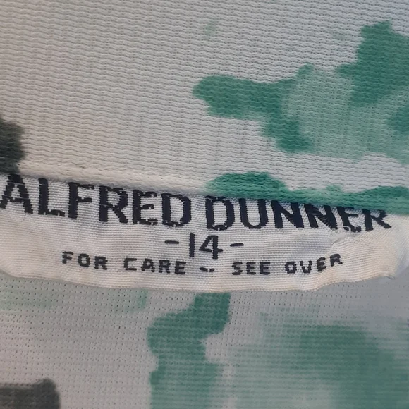 Vtg 70’s Alfred Dunner Long Sleeve Tie Dye sz 14 multi Green sponge  Imprint - Picture 6 of 7